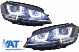 Faruri 3D LED compatibil cu VW Golf VII (2012-2017) R-Line LED Turn Light-image-5990531