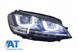 Faruri 3D LED compatibil cu VW Golf VII (2012-2017) R-Line LED Semnalizare Dinamica-image-6016489
