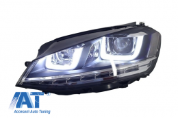 Faruri 3D LED compatibil cu VW Golf VII (2012-2017) R-Line LED Semnalizare Dinamica-image-6016490