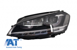 Faruri 3D LED compatibil cu VW Golf VII (2012-2017) R-Line LED Semnalizare Dinamica-image-6016493