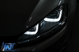 Faruri 3D LED compatibil cu VW Golf VII (2012-2017) R-Line LED Semnalizare Dinamica-image-6088892