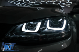 Faruri 3D LED compatibil cu VW Golf VII (2012-2017) R-Line LED Semnalizare Dinamica-image-6088893