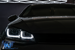 Faruri 3D LED compatibil cu VW Golf VII (2012-2017) R-Line LED Semnalizare Dinamica-image-6088894