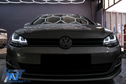 Faruri 3D LED compatibil cu VW Golf VII (2012-2017) R-Line LED Semnalizare Dinamica-image-6088895