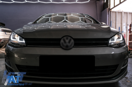Faruri 3D LED compatibil cu VW Golf VII (2012-2017) R-Line LED Semnalizare Dinamica-image-6088896