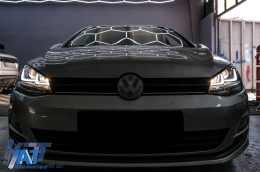 Faruri 3D LED compatibil cu VW Golf VII (2012-2017) R-Line LED Semnalizare Dinamica-image-6088899