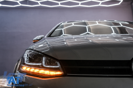 Faruri 3D LED compatibil cu VW Golf VII (2012-2017) R-Line LED Semnalizare Dinamica-image-6088902