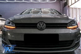 Faruri 3D LED compatibil cu VW Golf VII (2012-2017) R-Line LED Semnalizare Dinamica-image-6088903