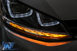 Faruri 3D LED compatibil cu VW Golf VII (2012-2017) R-Line LED Semnalizare Dinamica-image-6088905