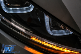 Faruri 3D LED compatibil cu VW Golf VII (2012-2017) R-Line LED Semnalizare Dinamica-image-6088906