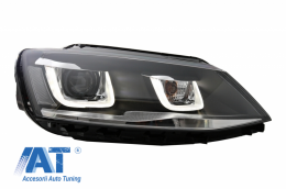 Faruri 3D LED compatibil cu VW Jetta Mk6 VI (2011-2017) GTI U Bi-Xenon Design RHD-image-6086246