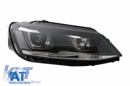 Faruri 3D LED compatibil cu VW Jetta Mk6 VI (2011-2017) GTI U Bi-Xenon Design RHD-image-6086250