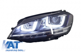 Faruri 3D LED Volan Dreapta compatibil cu VW Golf VII (2012-2017) R-Line LED Semnalizare Dinamica-image-6022882