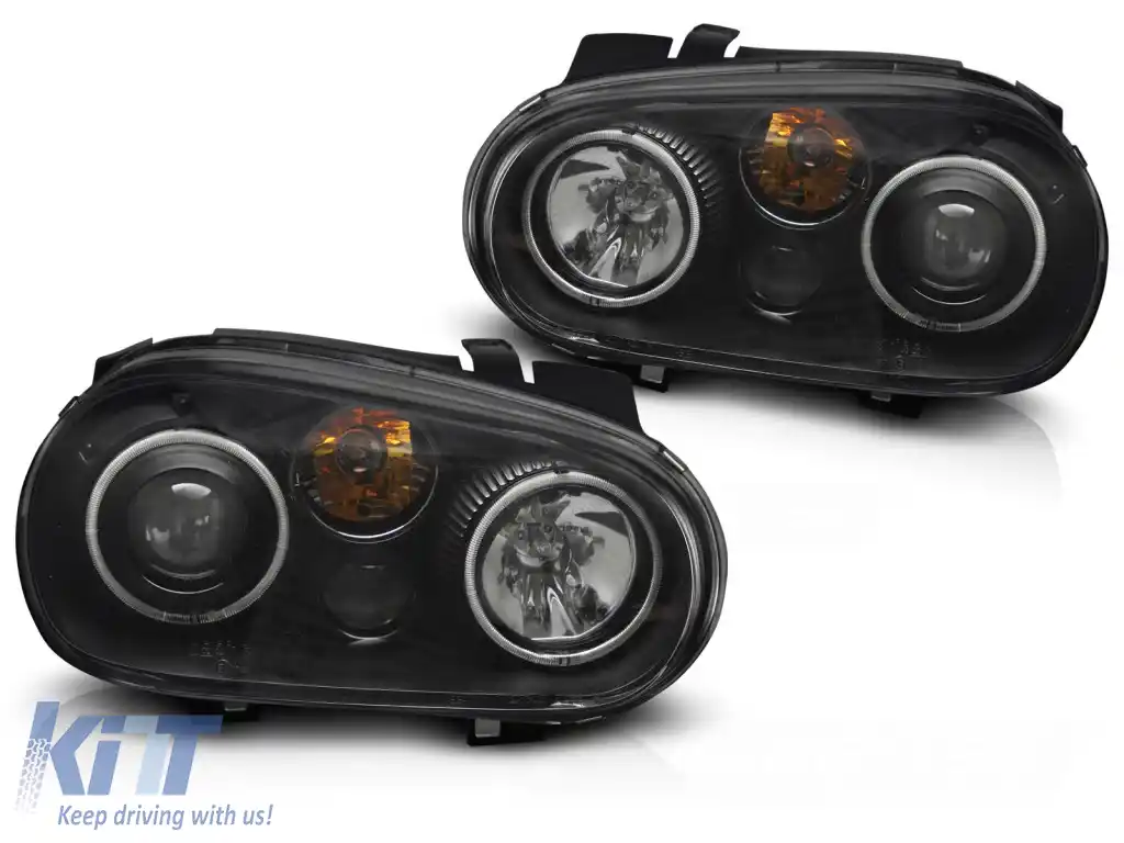 FARURI ANGEL EYES CCFL NEGRE potrivite pentru VW GOLF IV 97-03