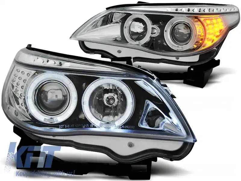 image-14-FARURI ANGEL EYES CHROME LED INDICATOR potrivite pentru BMW E60/E61 03-07