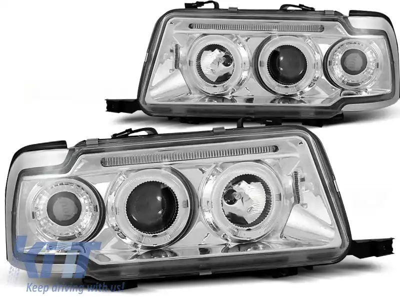 image-30-FARURI ANGEL EYES CHROME potrivite pentru AUDI 80 B4 09.91-04.96
