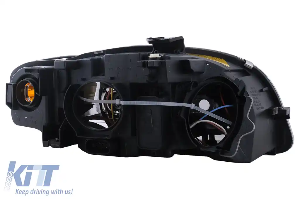 Faruri Angel Eyes compatibil cu Audi A4 B7 (11.2004-03.2008) Negru-image-6126761