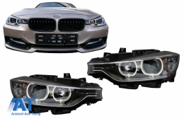 Faruri Angel Eyes compatibil cu BMW Seria 3 F30 F31 (2011-2015) Xenon look-image-6078870