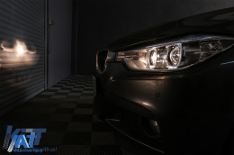 Faruri Angel Eyes compatibil cu BMW Seria 3 F30 F31 (2011-2015) Xenon look-image-6088315