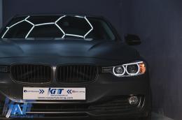 Faruri Angel Eyes compatibil cu BMW Seria 3 F30 F31 (2011-2015) Xenon look-image-6088543