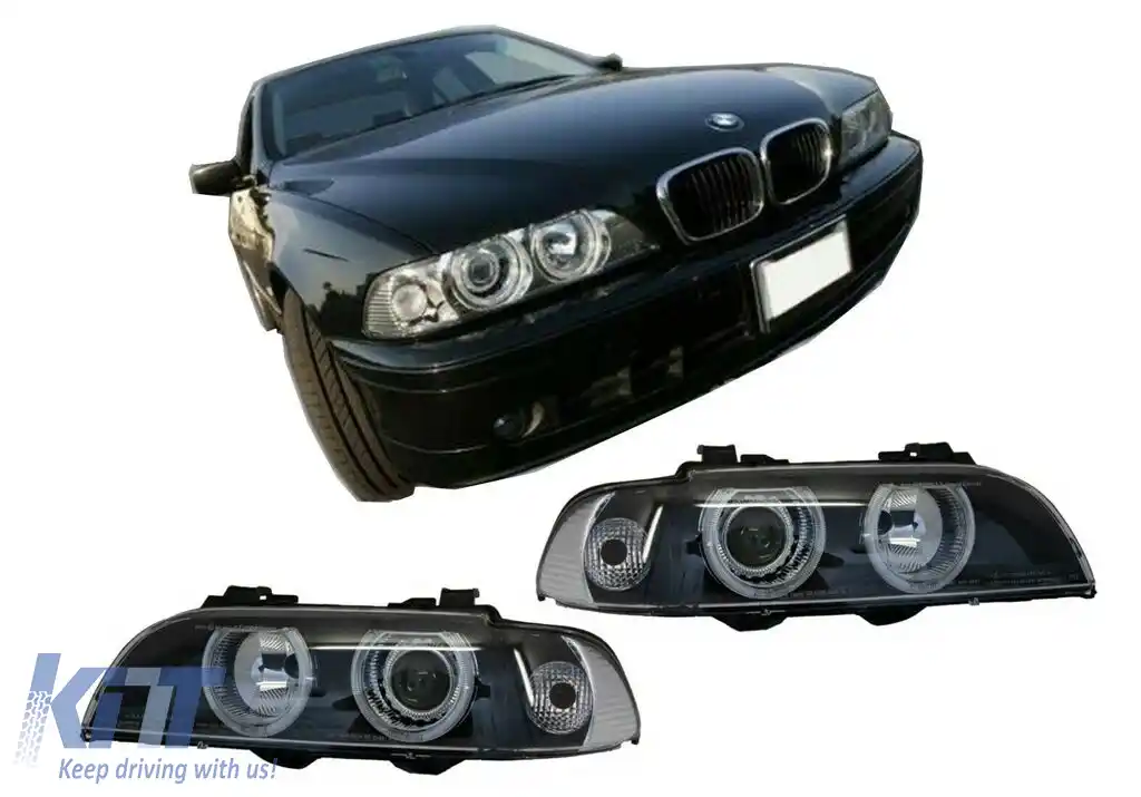 Faruri Angel Eyes compatibil cu BMW Seria 5 E39 (1996-2003) Facelift Design-image-6102573