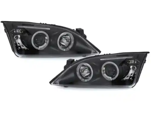 Faruri Angel Eyes compatibil cu Ford Mondeo Mk3 (2000-2007) Negru-image-59608