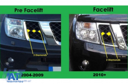 Faruri Angel Eyes compatibil cu Nissan Navara D40 (2004-2009) Nissan Pathfinder R51 (2005-2008) Negru-image-6087863