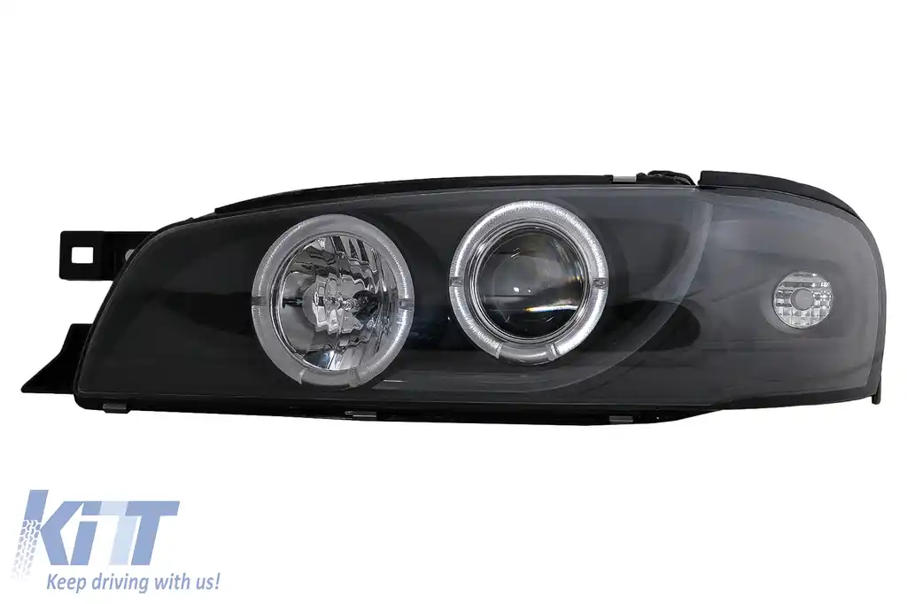 Faruri Angel Eyes compatibil cu Subaru Impreza I GM, GC, GF (05.1993-2000) Negre-image-6105566