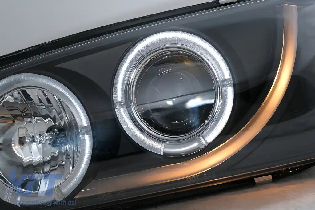 Faruri Angel Eyes compatibil cu Subaru Impreza I GM, GC, GF (05.1993-2000) Negre-image-6105569