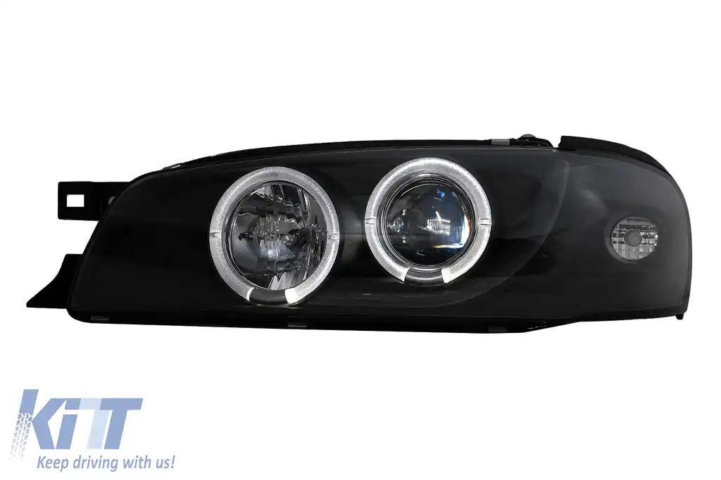 Faruri Angel Eyes compatibil cu Subaru Impreza I GM, GC, GF (05.1993-2000) Negre-image-6105570