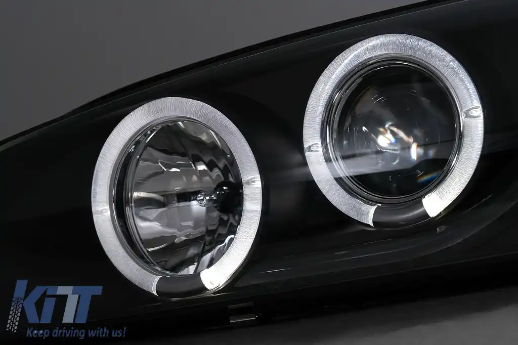 Faruri Angel Eyes compatibil cu Subaru Impreza I GM, GC, GF (05.1993-2000) Negre-image-6105572