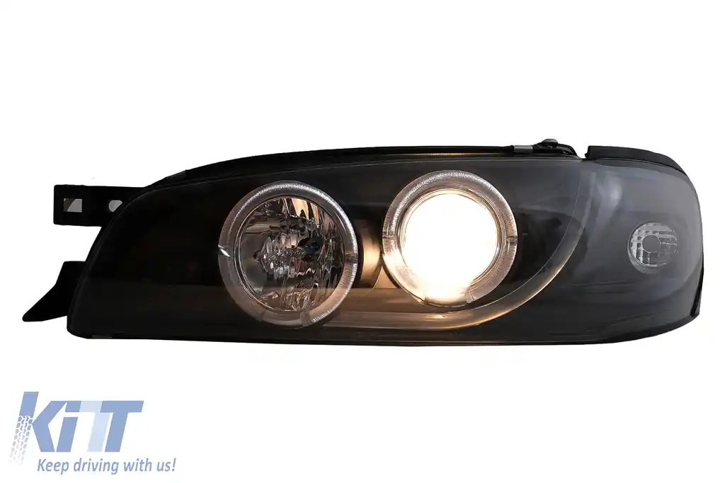 Faruri Angel Eyes compatibil cu Subaru Impreza I GM, GC, GF (05.1993-2000) Negre-image-6105573