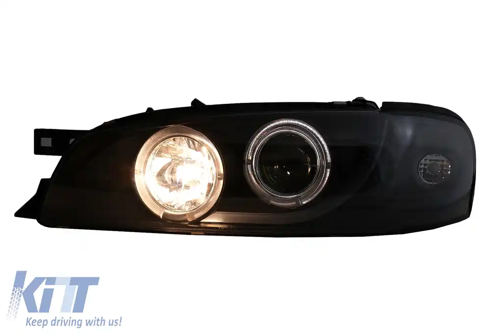 Faruri Angel Eyes compatibil cu Subaru Impreza I GM, GC, GF (05.1993-2000) Negre-image-6105575