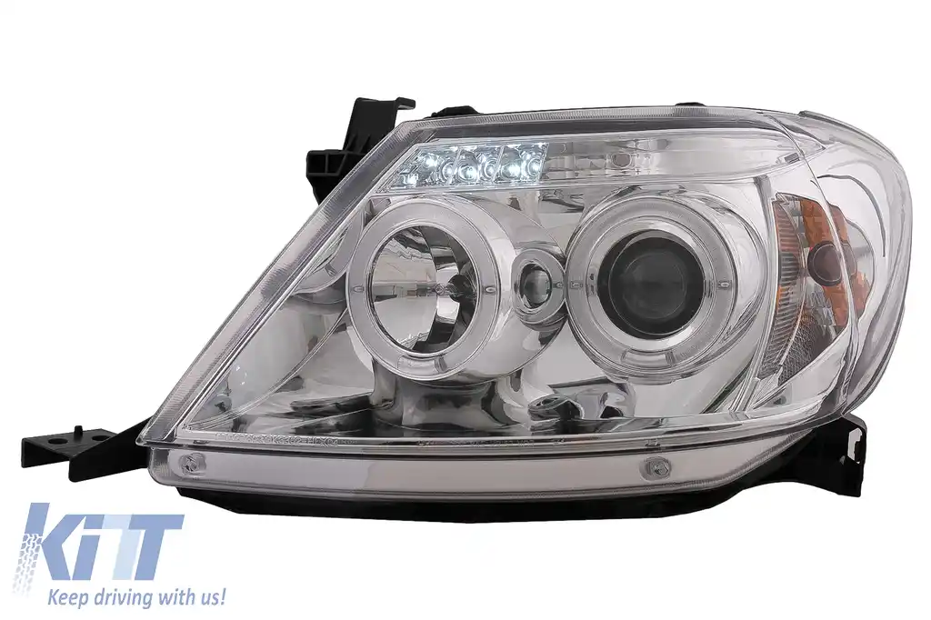 Faruri Angel Eyes compatibil cu Toyota Hilux (2005-2011) Crom-image-6095758