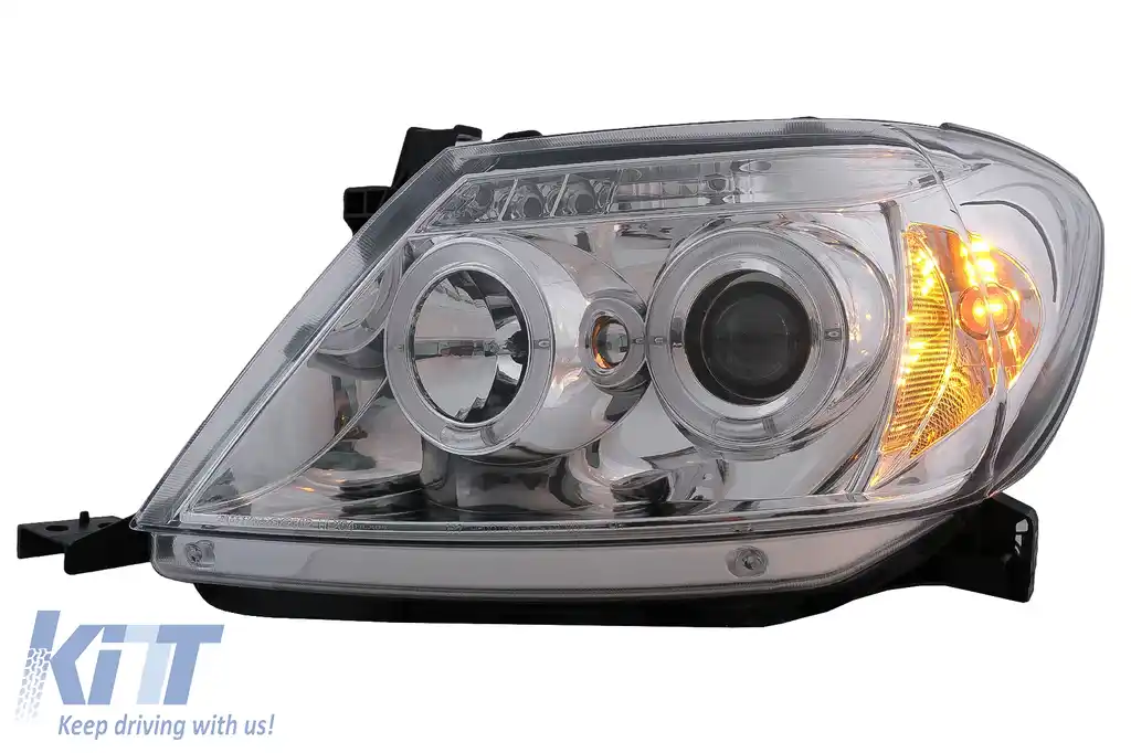 Faruri Angel Eyes compatibil cu Toyota Hilux (2005-2011) Crom-image-6095761