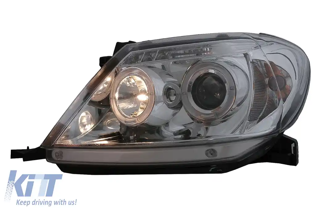 Faruri Angel Eyes compatibil cu Toyota Hilux (2005-2011) Crom-image-6095767