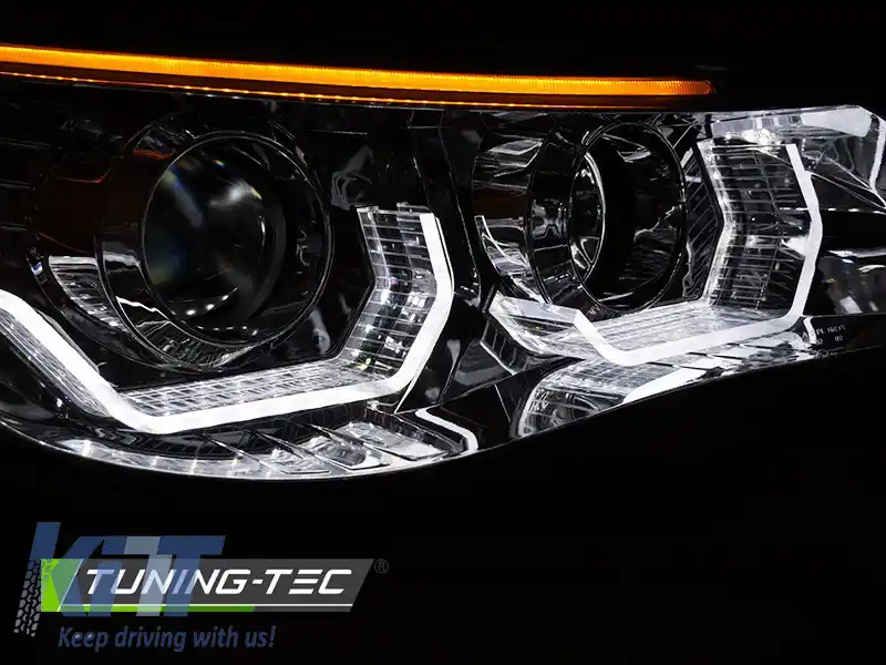 FARURI ANGEL EYES LED 3D CHROME potrivite pentru BMW E60 E61 03-07-image-6269700