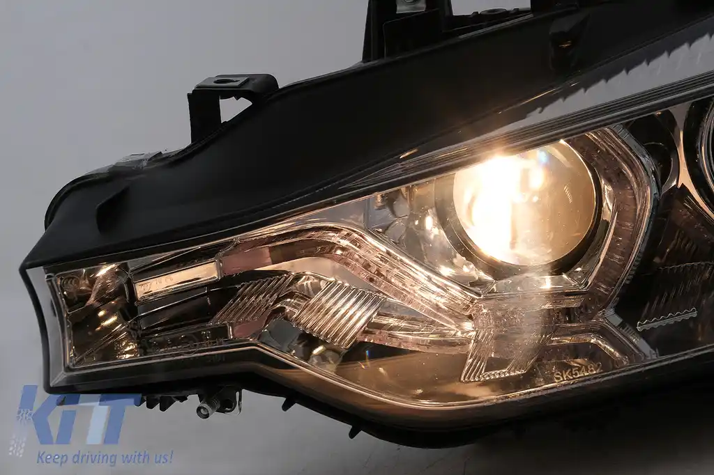Faruri Angel Eyes LED DRL compatibil cu BMW 3 Series F30 F31 Sedan Touring (10.2011-05.2015) Crom-image-6100003