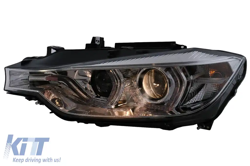 Faruri Angel Eyes LED DRL compatibil cu BMW 3 Series F30 F31 Sedan Touring (10.2011-05.2015) Crom-image-6100005