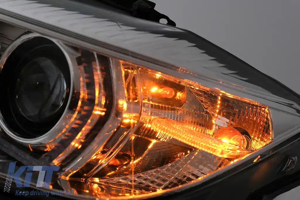 Faruri Angel Eyes LED DRL compatibil cu BMW 3 Series F30 F31 Sedan Touring (10.2011-05.2015) Crom-image-6100010