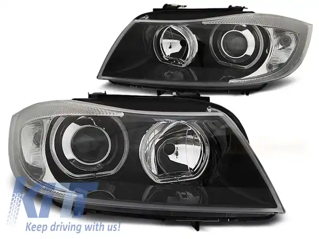 image-5-FARURI ANGEL EYES LED NEGRE potrivite pentru BMW E90/E91 03.05-11