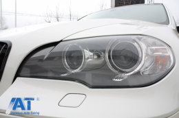 Faruri Bi-Xenon Angel Eyes compatibil cu BMW X5 E70 LCI (2010-2013)-image-6066730