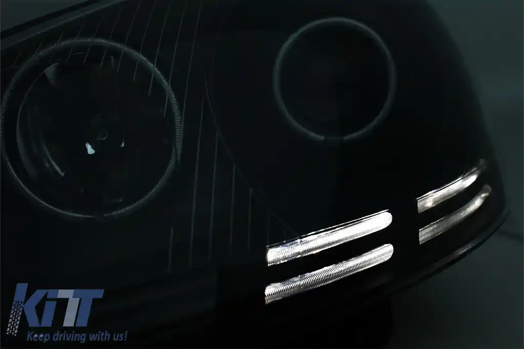 Faruri CCFL Angel Eyes LED compatibil cu VW Golf V 5 / Jetta 5 (2004-2009) Negru-image-6093435