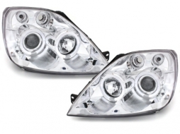 Faruri compatibil cu Ford Fiesta MK6 (05.2002-08.2005) Angel Eyes Crom-image-5986255