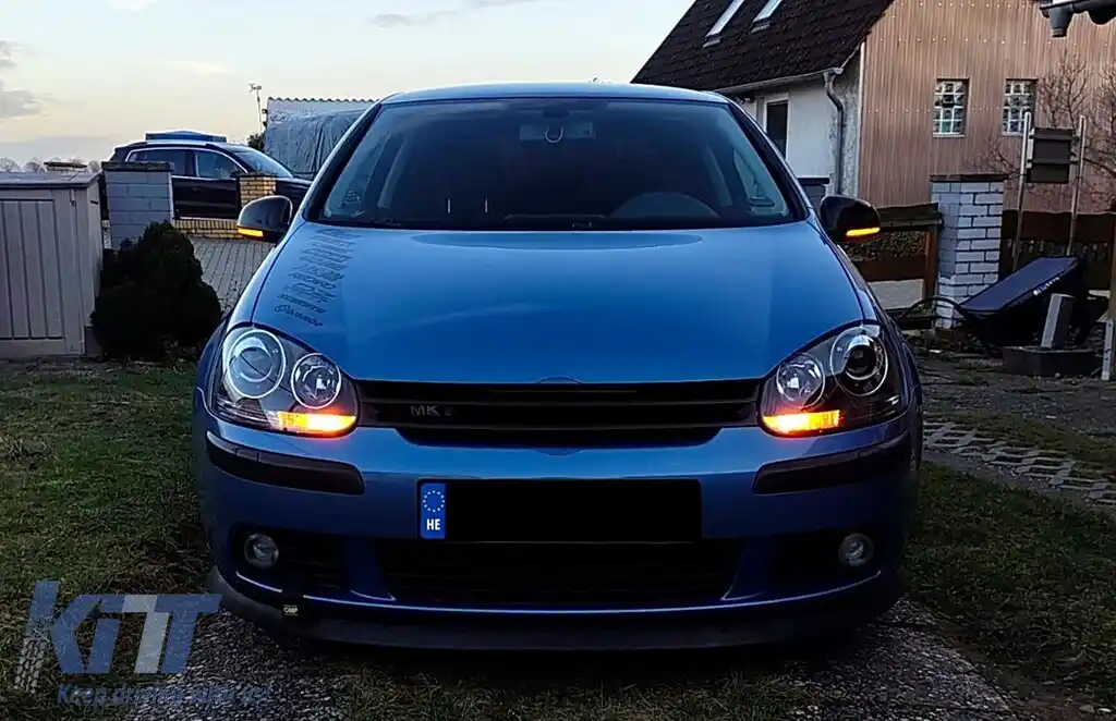 Faruri compatibil cu VW Golf 5 V Mk5 (2003-2007) Jetta (2005-2010) GTI R32 Design Negru-image-6127772