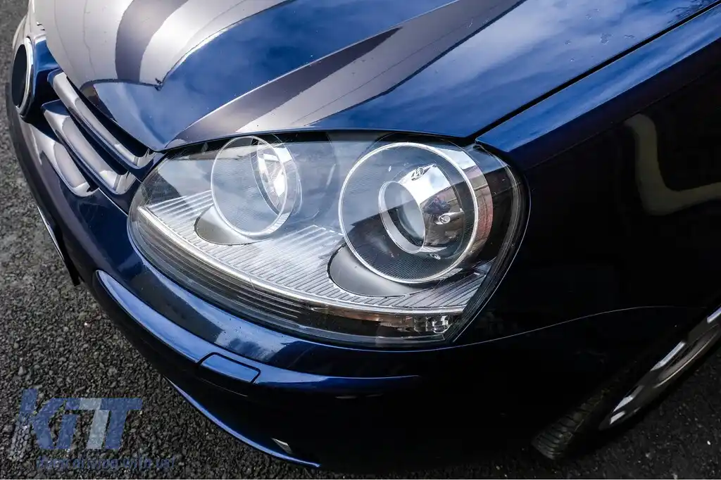 Faruri compatibil cu VW Golf 5 V Mk5 (2003-2007) Jetta (2005-2010) GTI R32 Chrome Edition-image-6108187