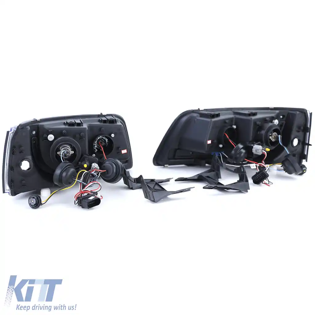 Faruri cu lumini de zi LED, aspect negru, potrivite pentru VW Transporter Bus T5 03-09-image-6257167