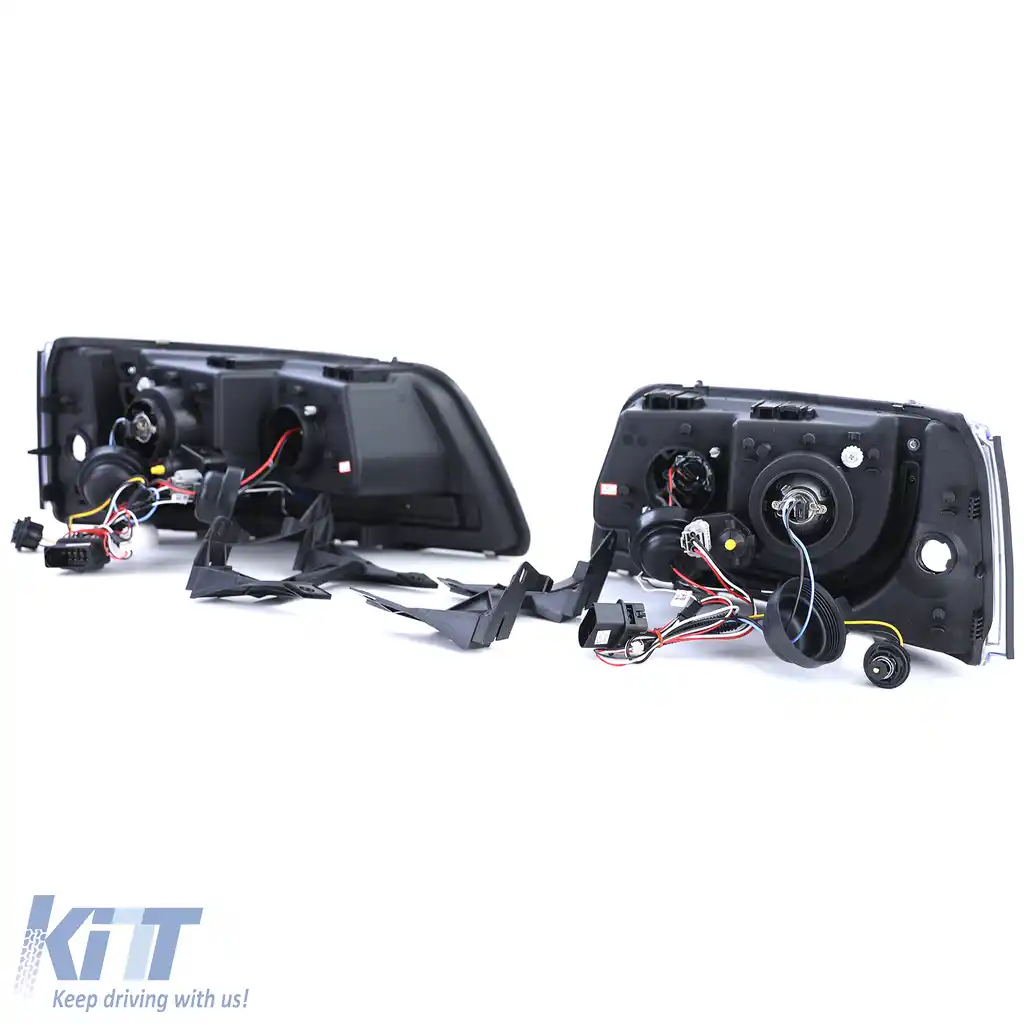 Faruri cu lumini de zi LED, aspect negru, potrivite pentru VW Transporter Bus T5 03-09-image-6257168