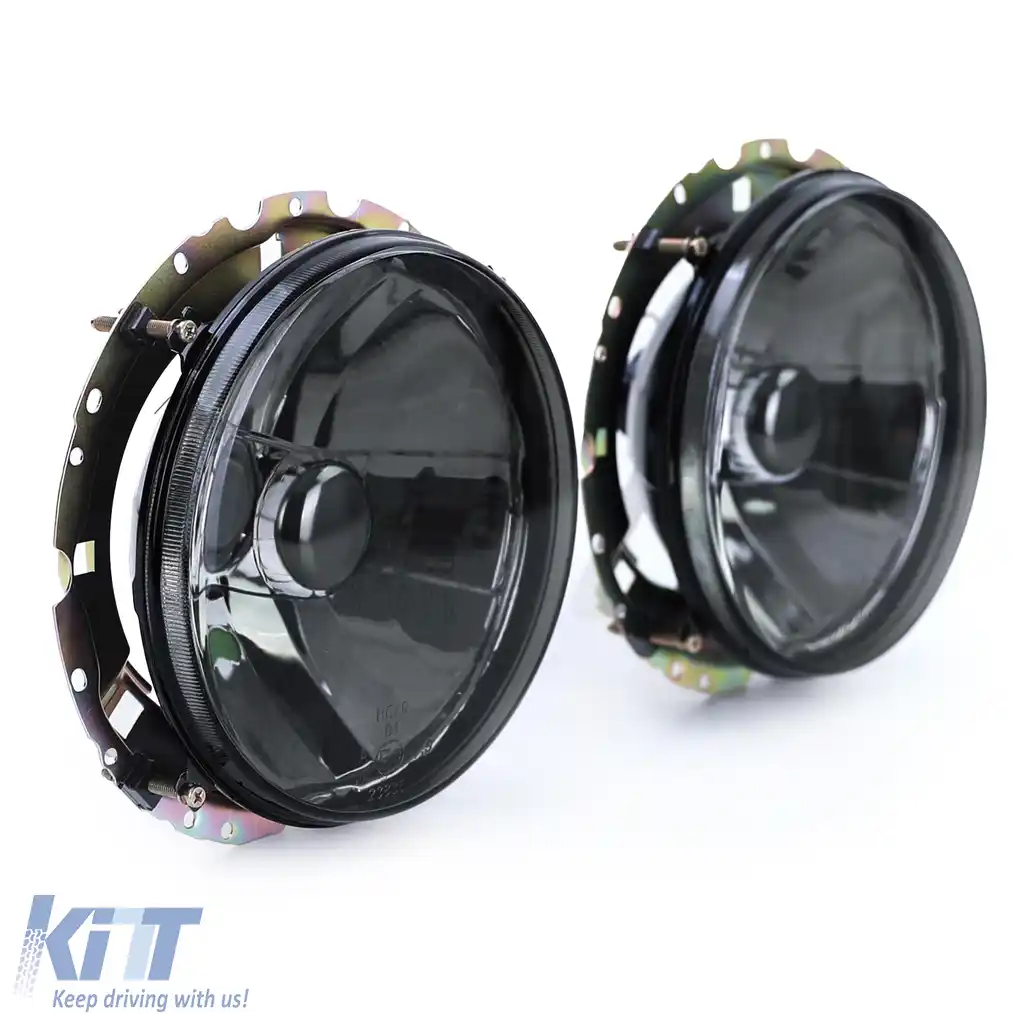 Faruri cu sticlă clară, fum negru, H4, pereche, potrivite pentru VW T3 79-92-image-6190347
