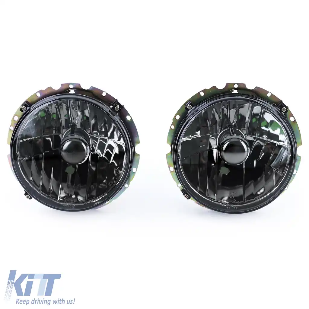Faruri cu sticlă clară, fum negru, H4, pereche, potrivite pentru VW T3 79-92-image-6190349